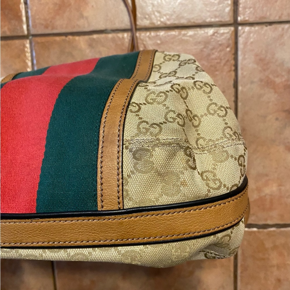 Gucci Rania GG Canvas Drawstring Hobo Bag❣️Excellent‼️🇮🇹 - Picture 7 of 16